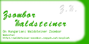 zsombor waldsteiner business card